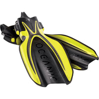 Oceanic Manta Ray Open Heel Fins with Spring Straps